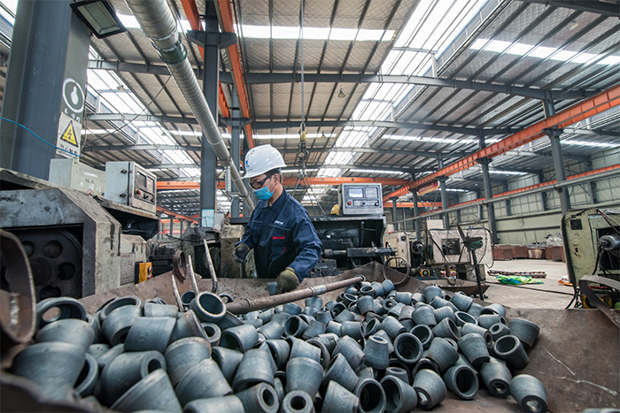 邛崃网架配件-锥头加工车间